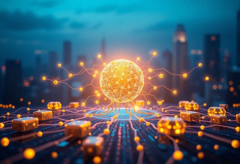 Editorial illustration for: AI Agent Trading Infrastructure Arrives On-Chain