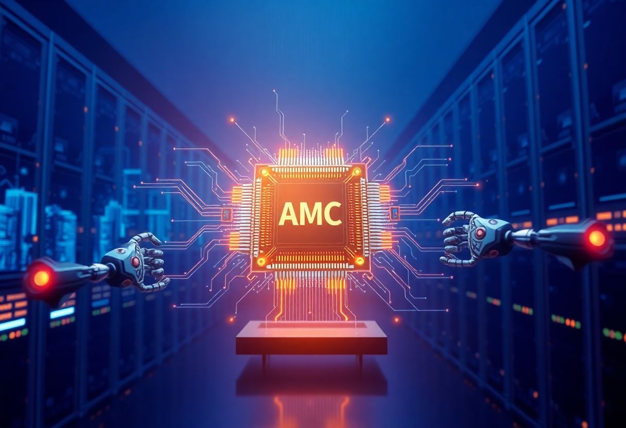Editorial illustration for: AMC Robotics Names HIVE Digital as AI Infrastructure Partner