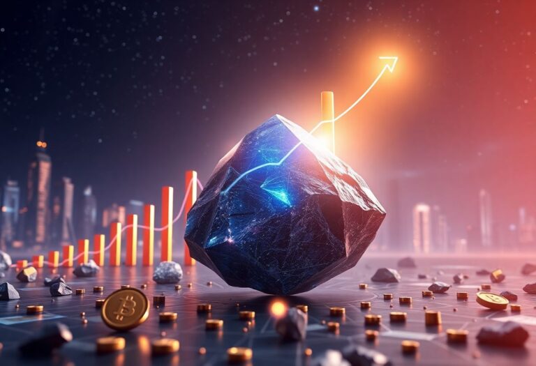 Editorial illustration for: Asteroid Shiba Jumps 9.3% as Space-Themed Meme Token Posts $17.6 Million in Volume