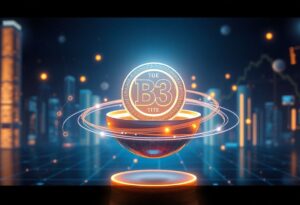 Editorial illustration for: B3 on Base Surges 130% as On-Chain Gaming Layer Posts $337 Million in Volume