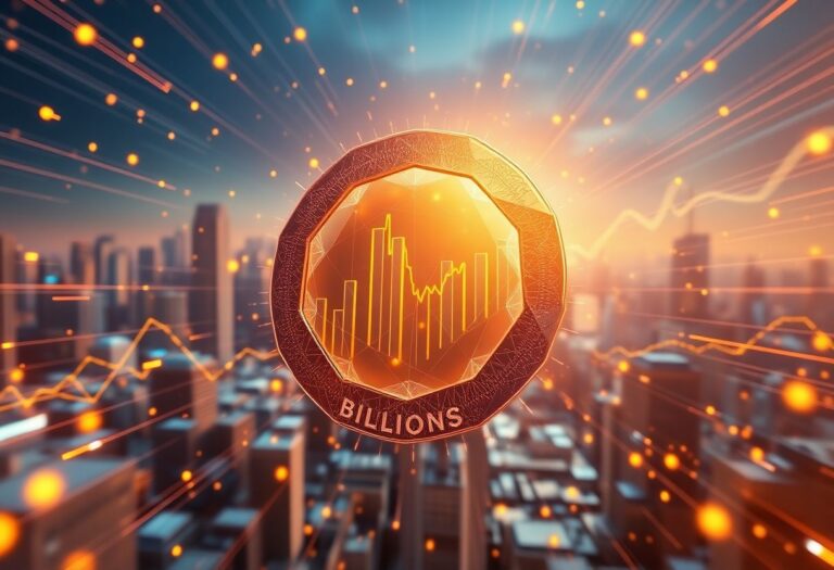 Editorial illustration for: Billions Network Token Posts $802 Million in Volume With a $338 Million Market Cap