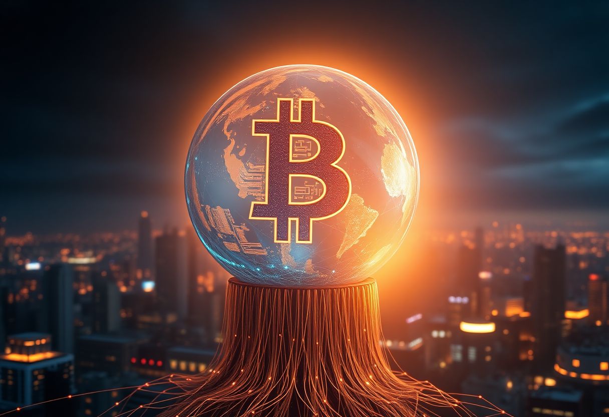Editorial illustration for: Bitcoin Bounces on Big-Tech Earnings but Futures Dominate the Recovery