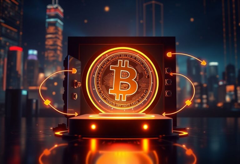 Editorial illustration for: Bitcoin Exchange Supply Falls to an 8-Year Low as Investors Withdraw Coins to Cold Storage