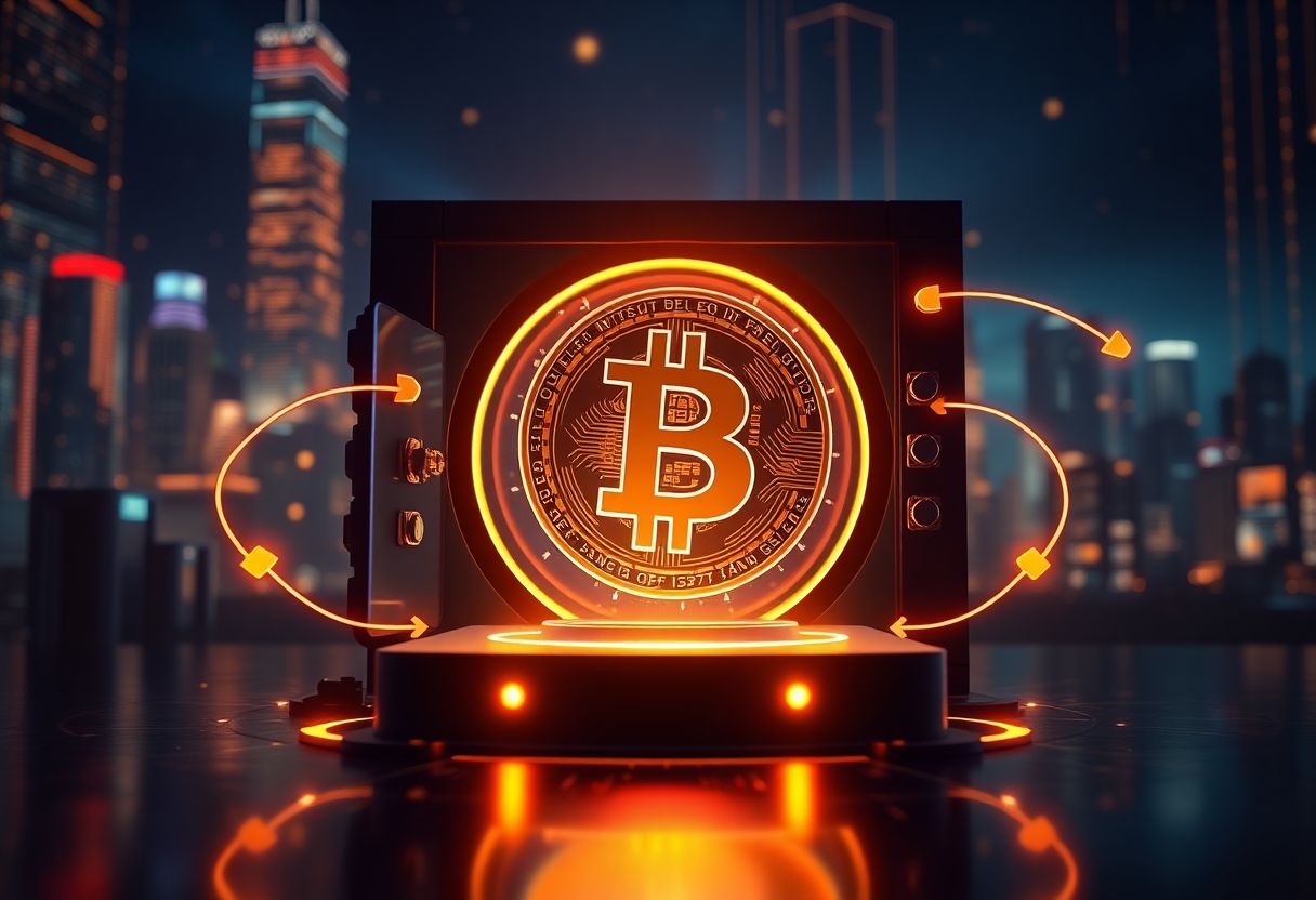Editorial illustration for: Bitcoin Exchange Supply Falls to an 8-Year Low as Investors Withdraw Coins to Cold Storage