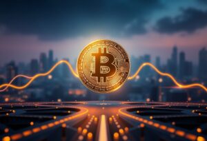 Editorial illustration for: Bitcoin Golden Cross Forms as BTC Slides Toward $75,000
