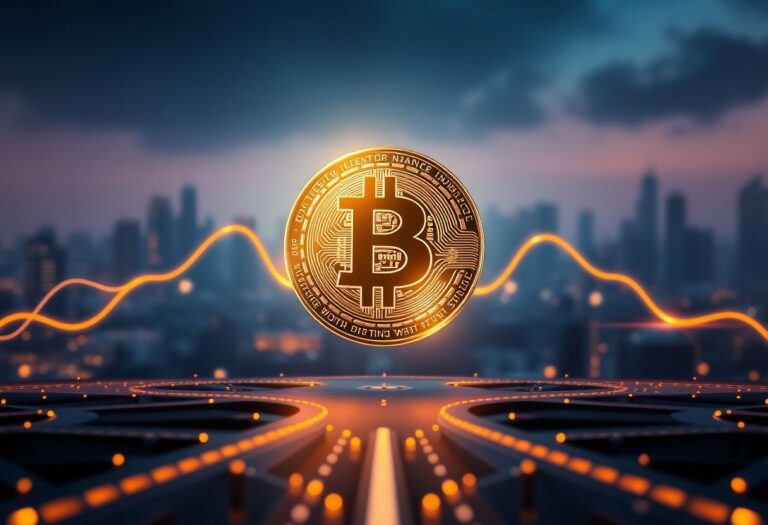 Editorial illustration for: Bitcoin Golden Cross Forms as BTC Slides Toward $75,000