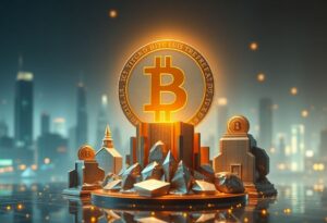 Editorial illustration for: Bitcoin Holds Above $82,000 as Dollar Weakness Fuels Altcoin Rally