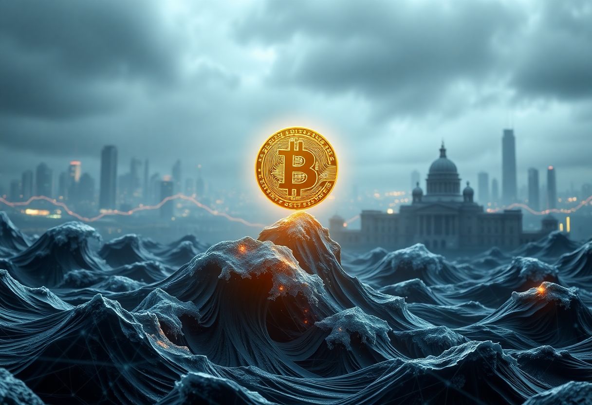 Editorial illustration for: Bitcoin Holds Near $79,000 as Inflation Data and Yield Spike Test Investor Resolve