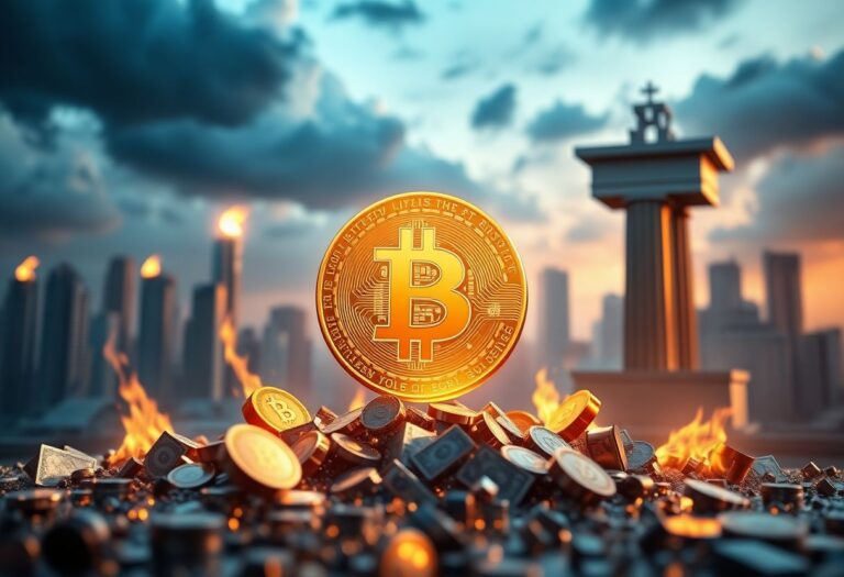 Editorial illustration for: Bitcoin Holds Near $80,500 as Middle East Tensions Drive Traders Toward the Dollar