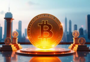 Editorial illustration for: Bitcoin Spot ETFs Pull in $496 Million in a Single Day as Institutional Demand Holds Firm