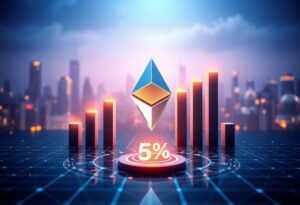 Editorial illustration for: Bitmine Tops 5.21 Million ETH, Crossing 4.31% of Total Supply