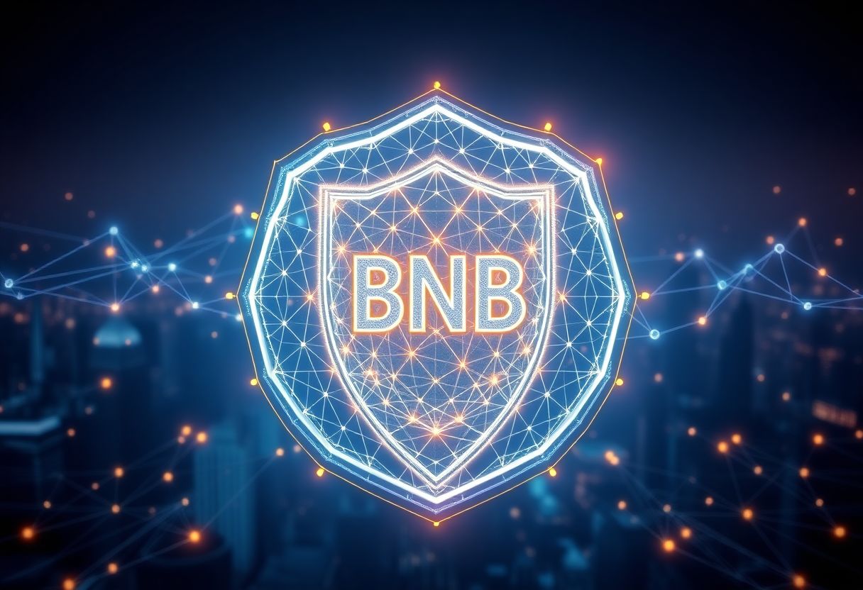 Editorial illustration for: BNB Chain's Quantum Defense Works, but the Cost Is 40% Slower Throughput