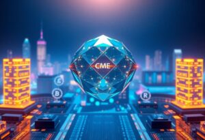 Editorial illustration for: CME and Nasdaq Plan Cryptocurrency Index Futures Launch for June 8 as Institutional Demand Grows