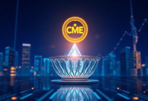 Editorial illustration for: CME Group to Launch Nasdaq CME Cryptocurrency Index Futures on June 8