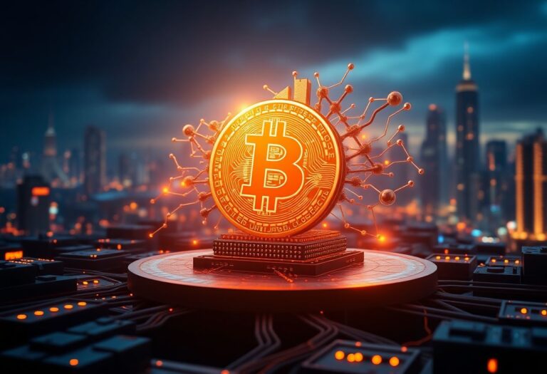 Editorial illustration for: Core Scientific Sells $208 Million in Bitcoin During Q1 as AI Pivot Accelerates
