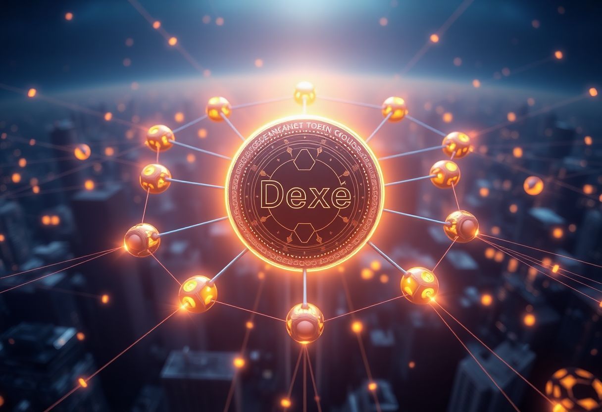 Editorial illustration for: DeXe Surges 28% as DAO Tooling Token Draws $46M in Volume