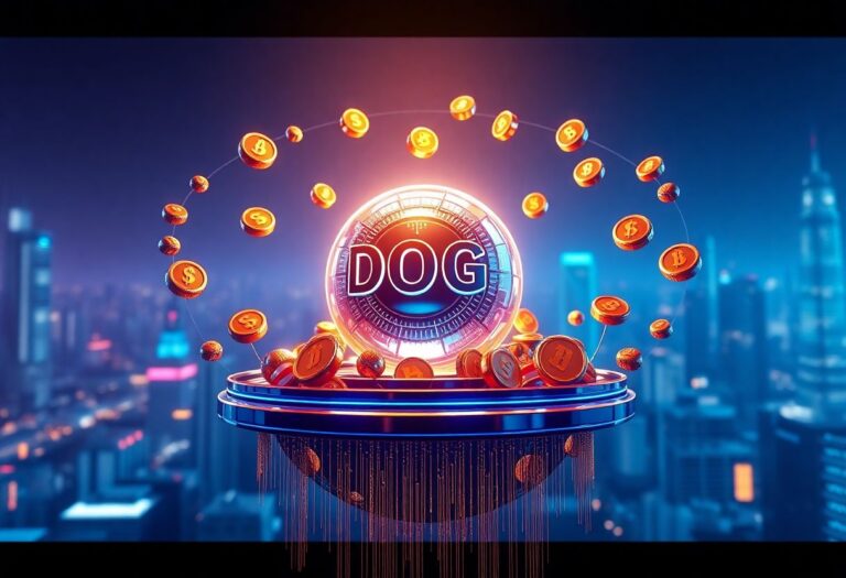 Editorial illustration for: Dogs Token Jumps 50% as Telegram Meme Coins Stage a Group Rally