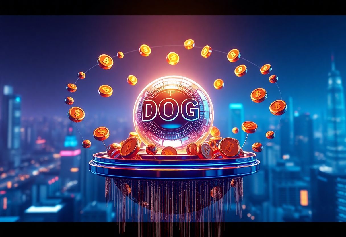 Editorial illustration for: Dogs Token Jumps 50% as Telegram Meme Coins Stage a Group Rally