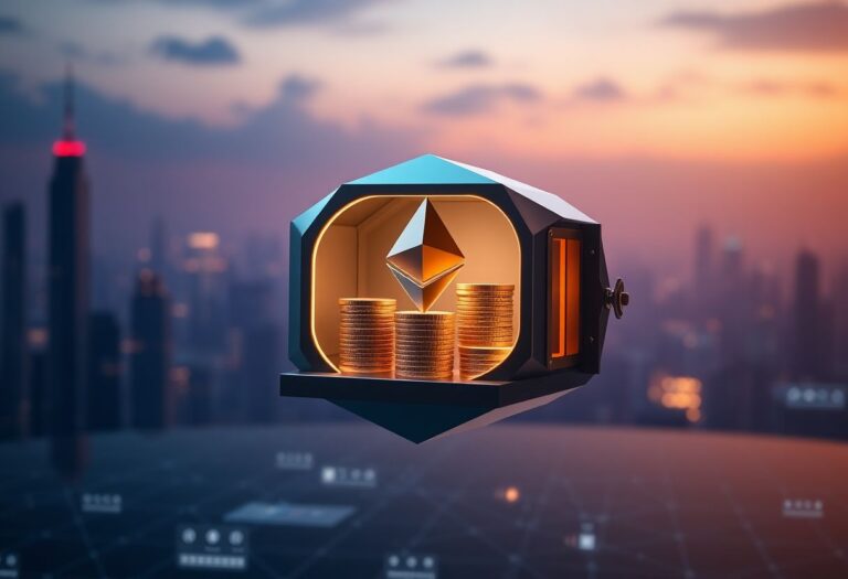 Editorial illustration for: Eightco Holdings Discloses $340 Million Portfolio Including 11,000 ETH and 283 Million Worldcoin Tokens