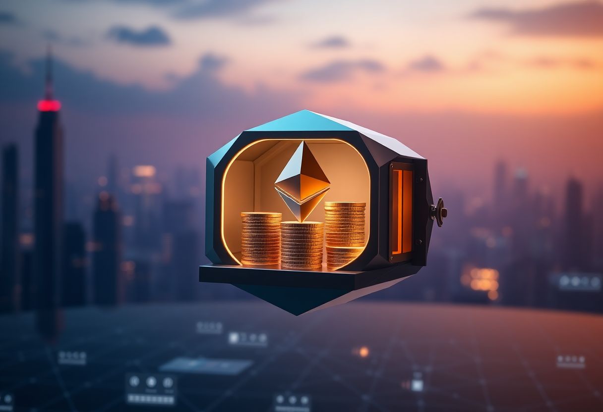 Editorial illustration for: Eightco Holdings Discloses $340 Million Portfolio Including 11,000 ETH and 283 Million Worldcoin Tokens