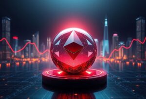 Editorial illustration for: Ethereum Faces Historic Third Straight Red Quarter