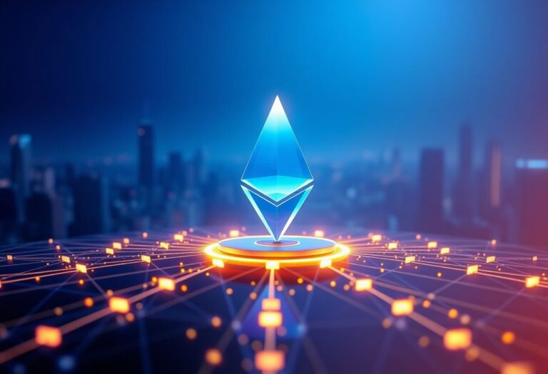 Editorial illustration for: Galaxy and SharpLink Launch $125 Million Institutional On-Chain Yield Fund