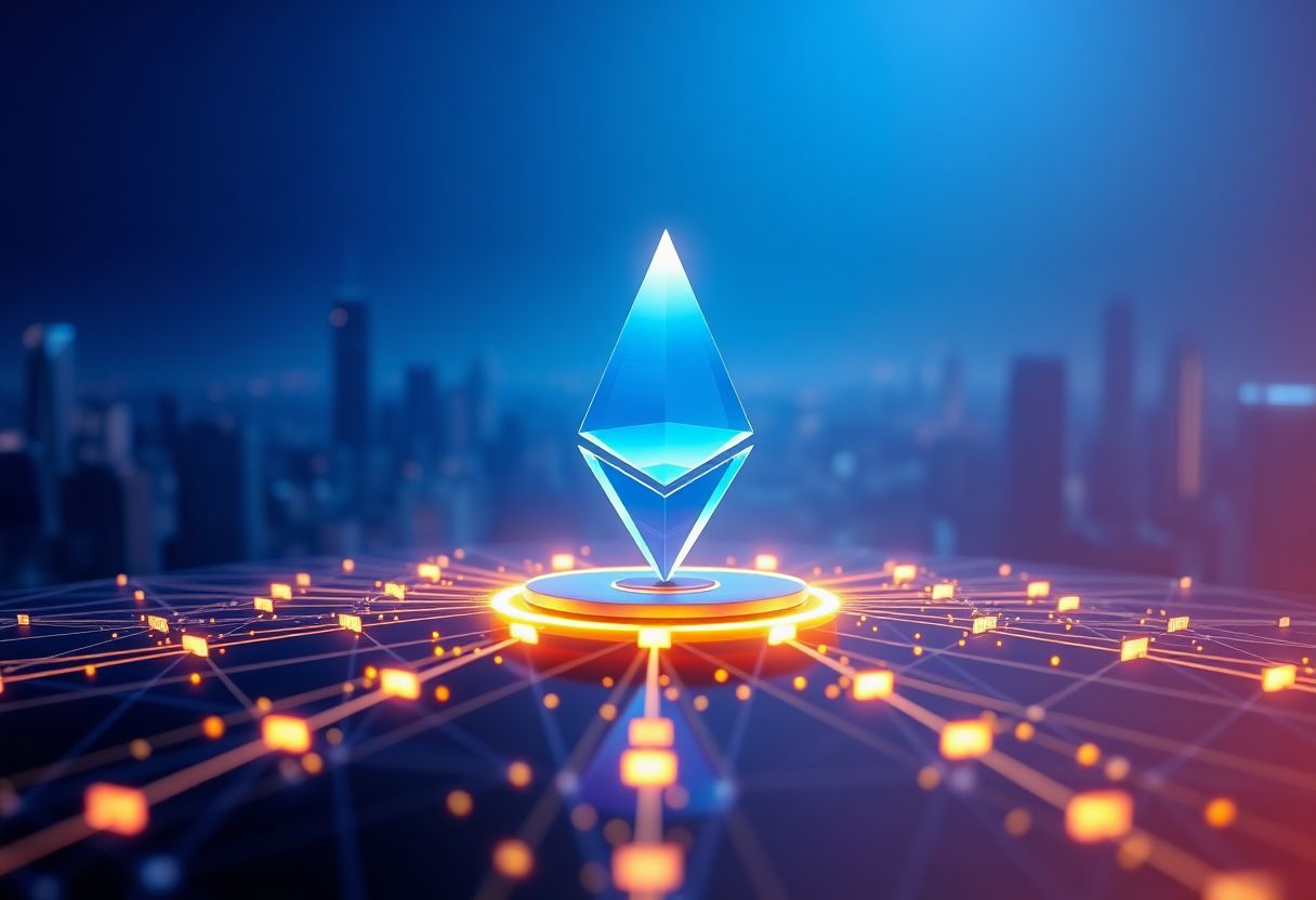 Editorial illustration for: Galaxy and SharpLink Launch $125 Million Institutional On-Chain Yield Fund