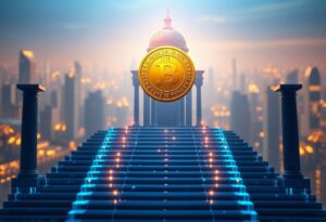 Editorial illustration for: GENIUS Token Surges 31% as Senate Advances Stablecoin Bill