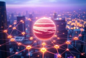 Editorial illustration for: Jupiter Aggregator Holds $83 Rank as Solana DeFi Hub Posts $167 Million in Volume