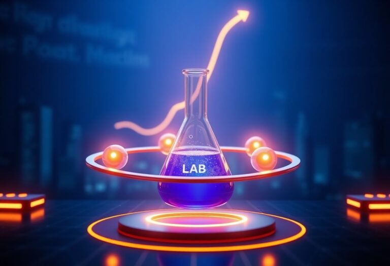 Editorial illustration for: LAB Token Climbs 14% as Decentralized Science Protocol Draws Fresh Attention
