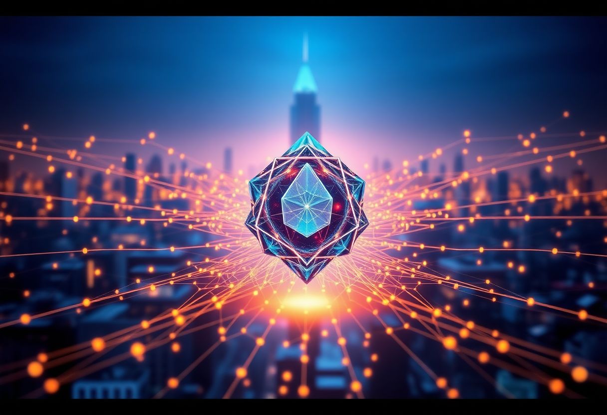 Editorial illustration for: Monad Draws Trader Attention as High-Speed Layer-1 Competes With Ethereum