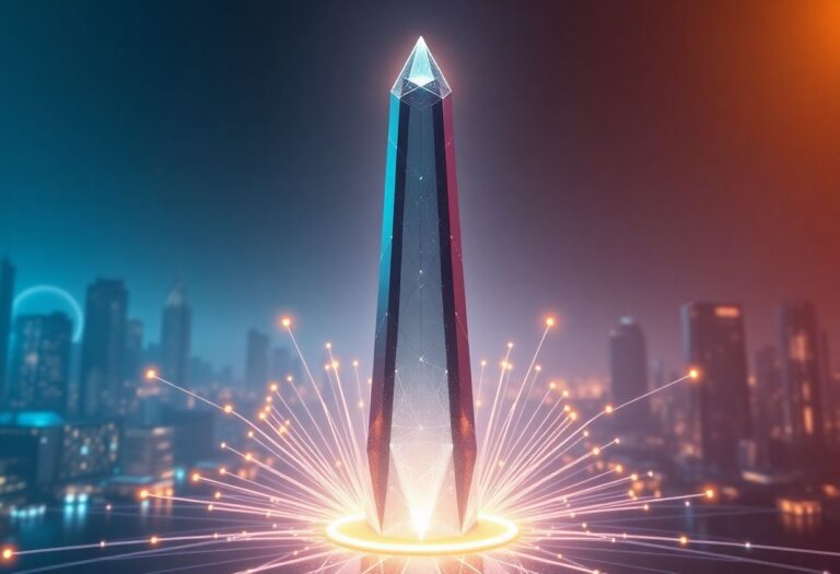 Editorial illustration for: Monad Holds $350 Million Market Cap as High-Performance Layer-1 Finds Its Floor