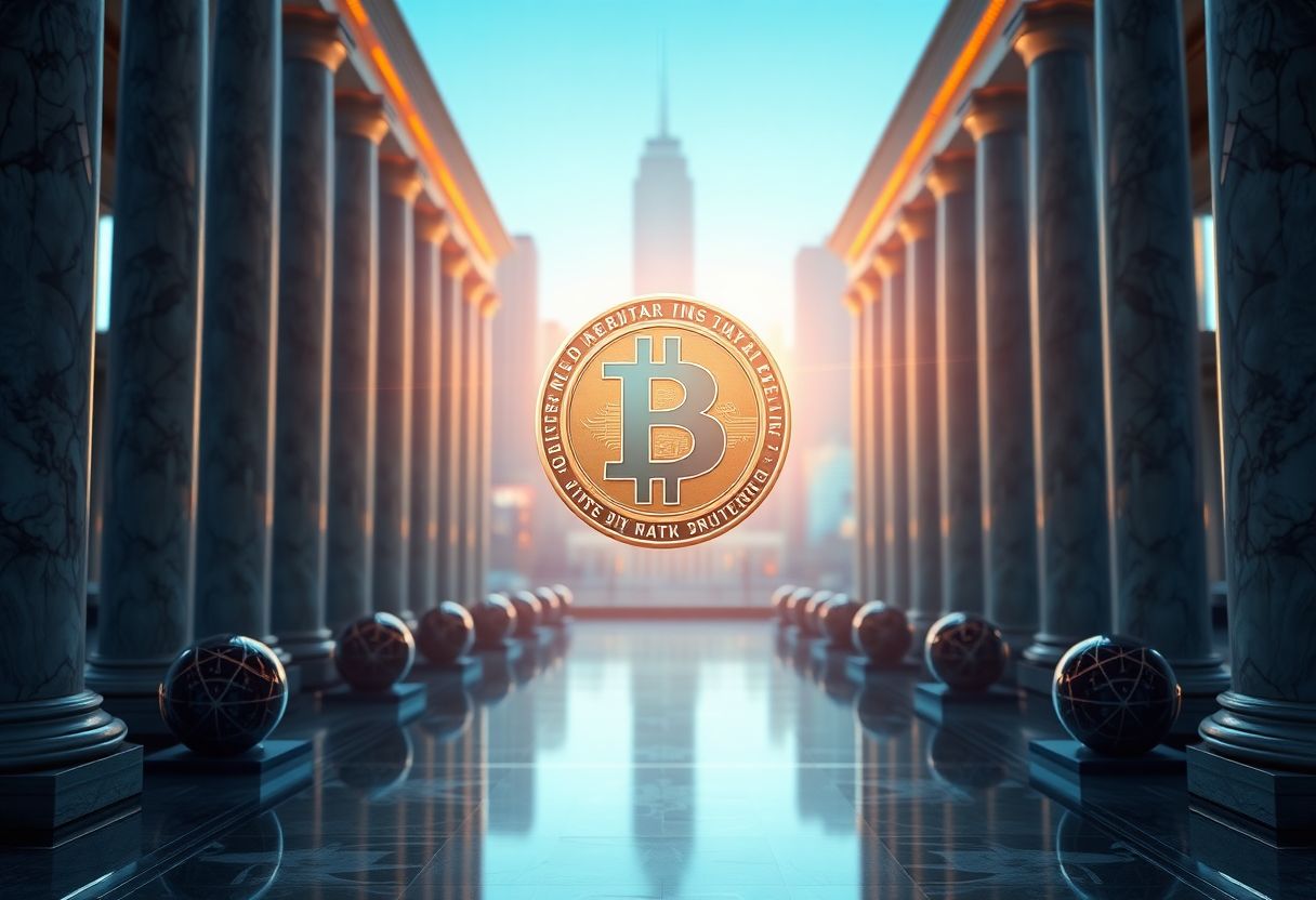 Editorial illustration for: Morgan Stanley Plans Cryptocurrency Trading on E*Trade as Wall Street Deepens Digital Asset Push