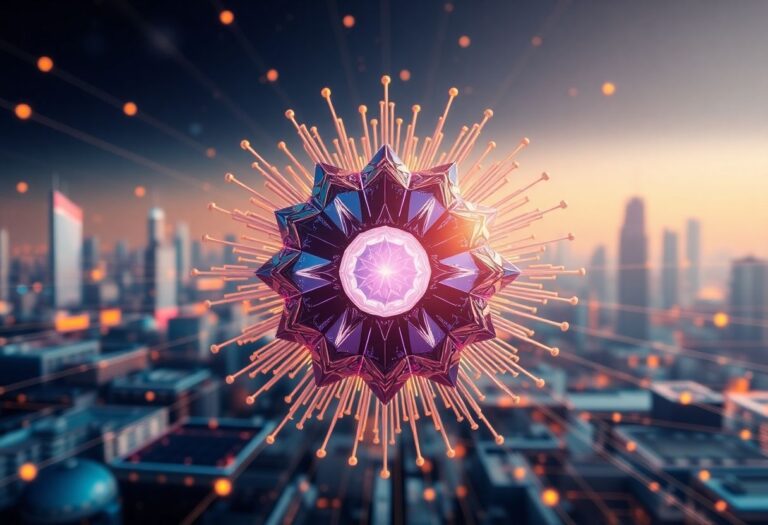 Editorial illustration for: NEAR Protocol and the Layer-1 Blockchain Where AI and Sharding Meet
