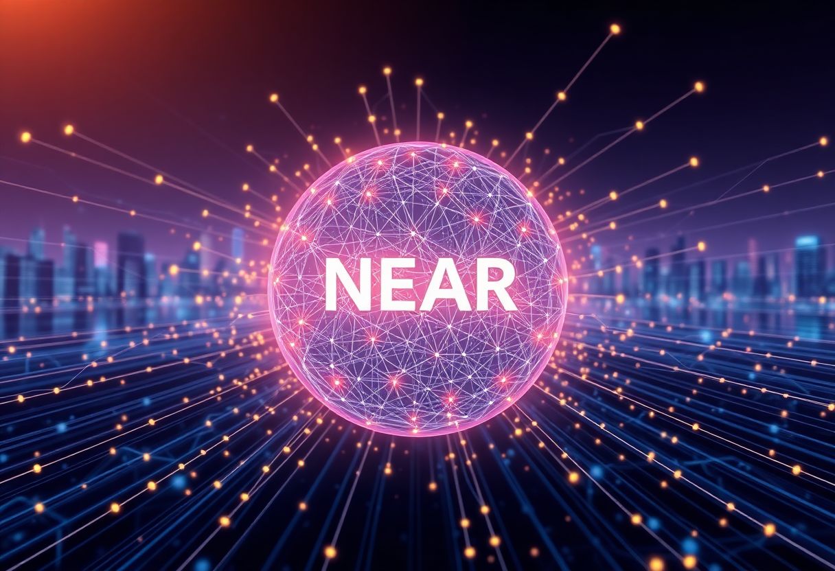 Editorial illustration for: NEAR Protocol Climbs 14% as AI-Native Blockchain Narrative Gains Ground
