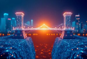 Editorial illustration for: Ondo, Ripple, J.P. Morgan, and Mastercard Complete First Cross-Border Tokenized Asset Redemption