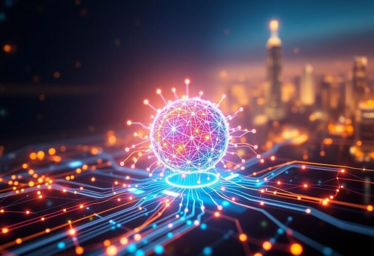 Editorial illustration for: OpenGradient Trends as AI Inference Moves On-Chain