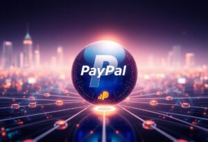 Editorial illustration for: PayPal Beats Q1 2026 Estimates as PYUSD Stablecoin Activity Expands