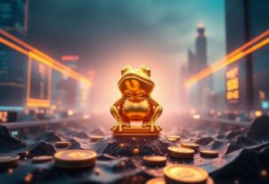 Editorial illustration for: Pepe Holds Near $1.66 Billion Market Cap as Meme Token Defies Broader Caution