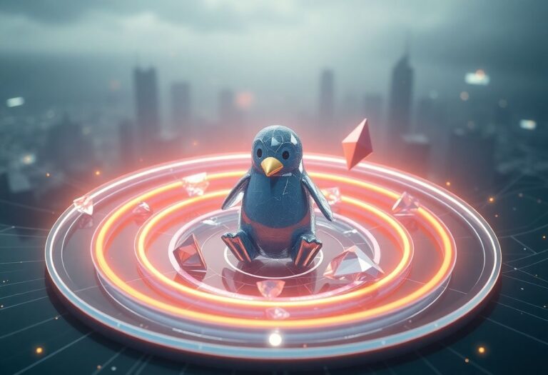 Editorial illustration for: Pudgy Penguins PENGU Token Falls 6.7% as NFT-Linked Tokens Retreat in Risk-Off Session