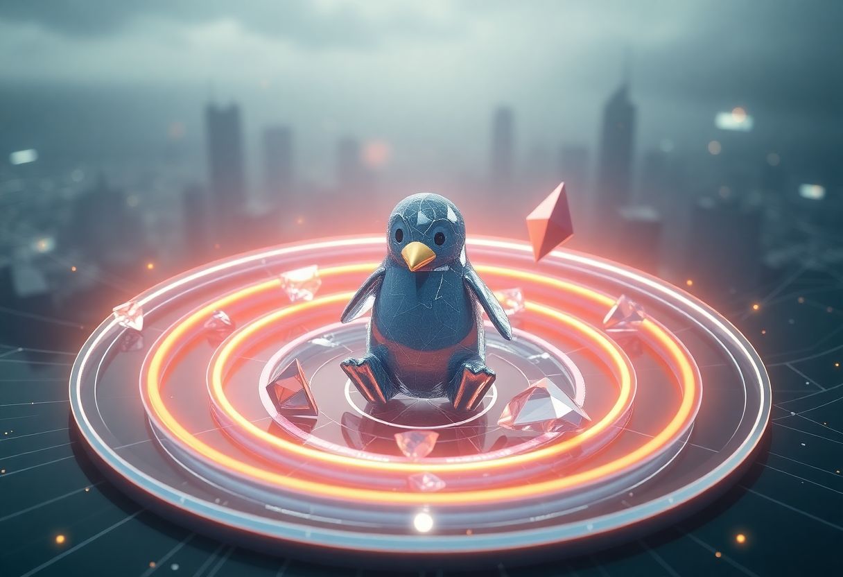 Editorial illustration for: Pudgy Penguins PENGU Token Falls 6.7% as NFT-Linked Tokens Retreat in Risk-Off Session