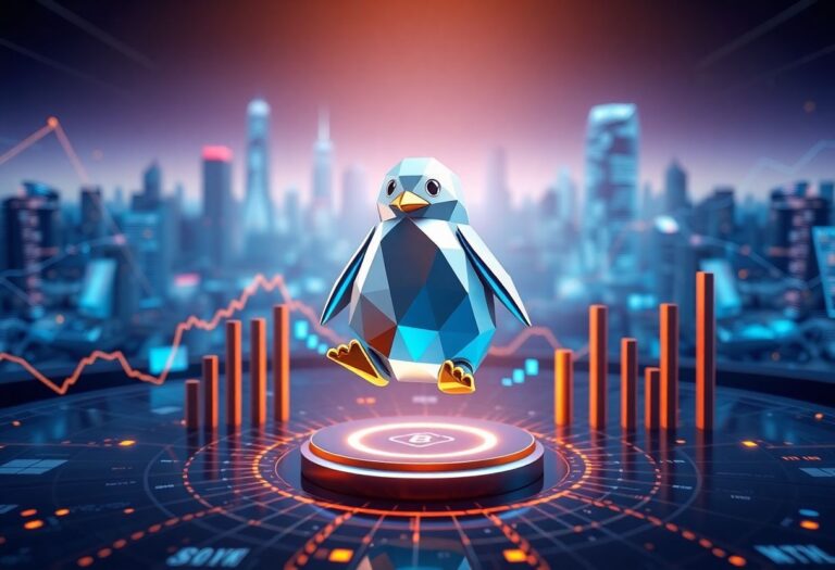 Editorial illustration for: Pudgy Penguins' PENGU Token Pulls Back 1.2% but Holds $567M Market Cap
