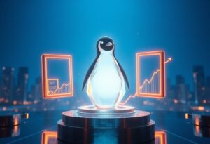 Editorial illustration for: Pudgy Penguins Token Climbs 2% as PENGU Trends Amid NFT Floor Price Surge