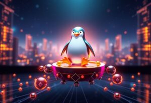 Editorial illustration for: Pudgy Penguins Token Holds $665 Million Cap as NFT-to-Token Conversion Model Matures