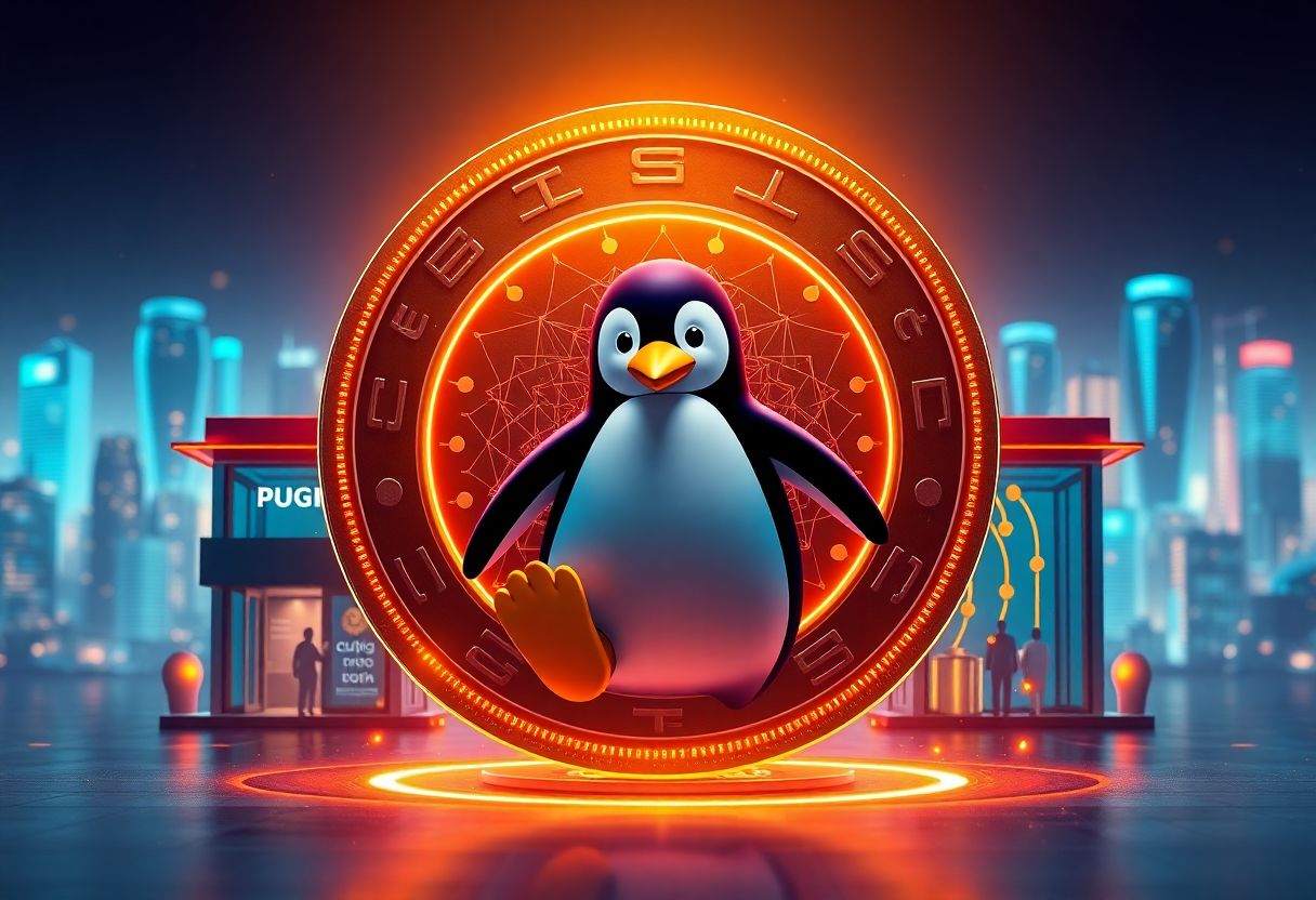 Editorial illustration for: Pudgy Penguins Trends as NFT-to-Token Pivot Finds Renewed Attention in 2026