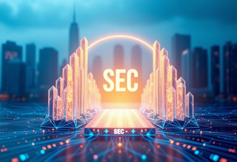 Editorial illustration for: SEC Chair Paul Atkins Signals New Framework for On-Chain Trading and Crypto Yield Products
