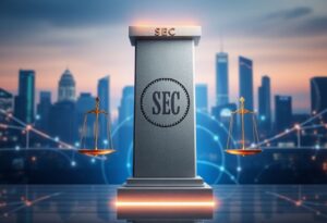 Editorial illustration for: SEC Chair Says Agency Can Regulate Crypto Without a New Bill