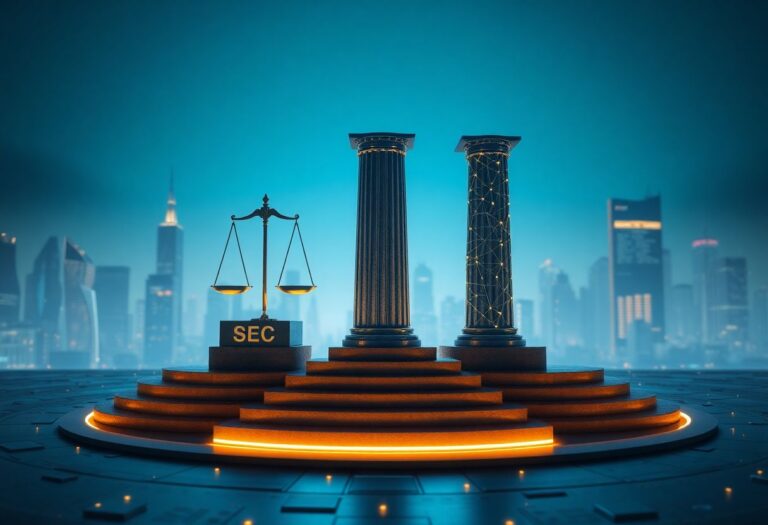 Editorial illustration for: SEC Crypto Task Force Chief Counsel Outlines Two-Bucket Approach to Cryptocurrency Regulation