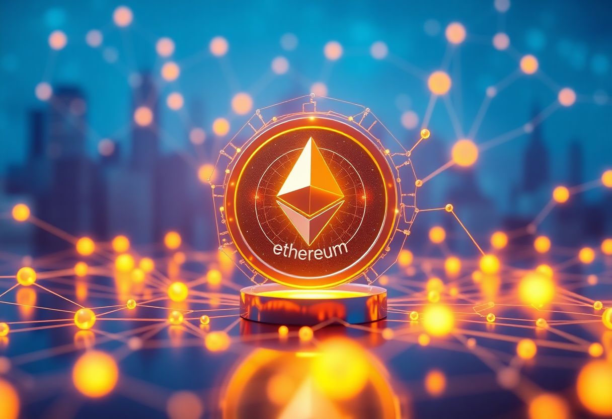 Editorial illustration for: SharpLink CEO Says Ethereum Treasury Firms Prioritize Staking Over Debt Strategies