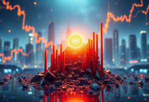 Editorial illustration for: SkyAI Surges 25% as AI Token Defies Broad Cryptocurrency Selloff